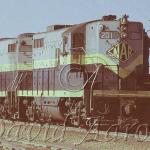 Northern Alberta Railway engines - May 1978.