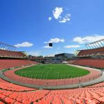 Built in 1978 for the Commonwealth games.  This is where the Edmonton Eskimos play.  The stadium has since undergone significant changes since this photo was taken.