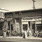 Last of the old style pawn shops.  This was a bakery during the 1960's.  Demolished 2015.