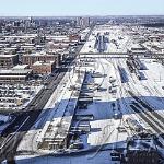 This is what the Ice District looked like in 1987.  5th Street Overpass visible.