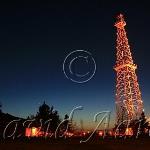 This replica oil derrick resided at Gateway Park for many decades.  Recently relocated