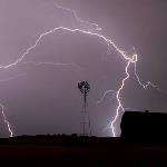 A  thunderstorm on the prairies.